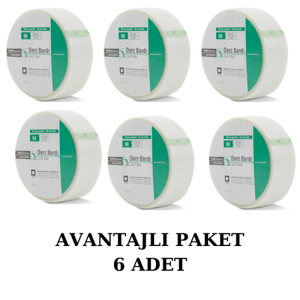 DALSAN ALÇIPAN COREX DERZ BANTI 100MM X 90MT & 6 ADET  (AVANTAJLI PAKET) - Görsel 2
