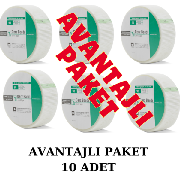 DALSAN ALÇIPAN COREX DERZ BANTI 50MM X 90MT & 10 ADET  (AVANTAJLI PAKET)